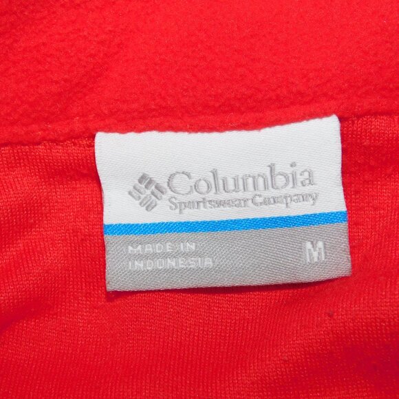 Columbia Mens M Klamath Range II Half Zip micro Fleece Red Pullover Top - Picture 5 of 11